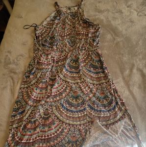 Multi Colors Large Stretch Dress with Pockets